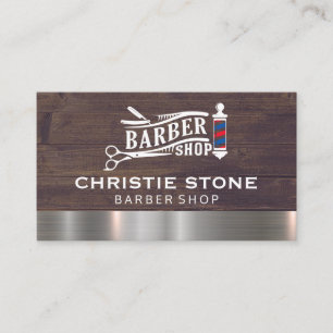 Barber Shop Pool en Schaar Visitekaartje