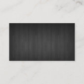 Barber Shop Professional Dark Wood Silver Scissor Visitekaartje (Achterkant)