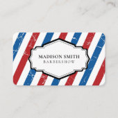 Barber Shop Professional Stripes Visitekaartje (Voorkant)