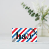 Barber Shop Professionele Haarstylist Visitekaartje (Staand voorkant)