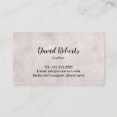 Barber Shop Professionele Haarstylist Visitekaartje (Achterkant)