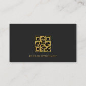 Barber Shop QR Code Professioneel Visitekaartje (Achterkant)