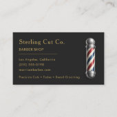 Barber Shop QR Code Professioneel Visitekaartje (Voorkant)
