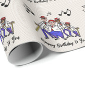 Barber Shop Quartet Birthday Wrapping Paper Cadeaupapier (Rol Hoek)