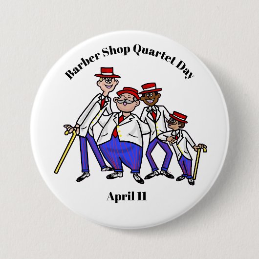 Barber Shop Quartet Day Button (Voorkant)