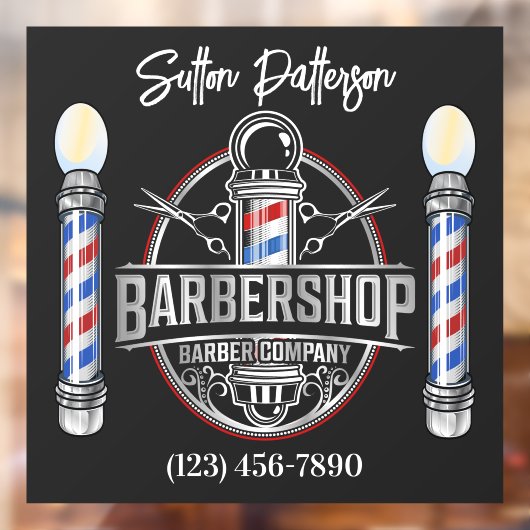 Barber Shop Raamsticker (Vel 2)