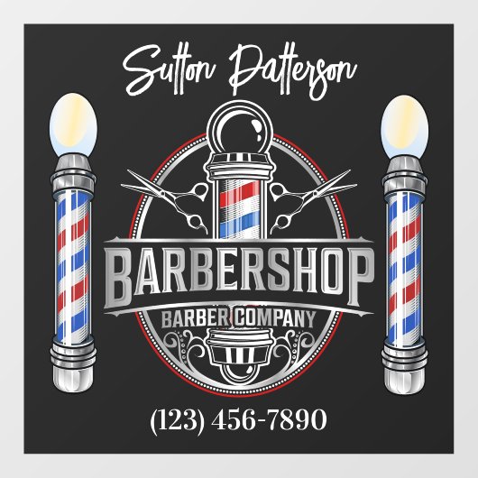 Barber Shop Raamsticker (Vel)