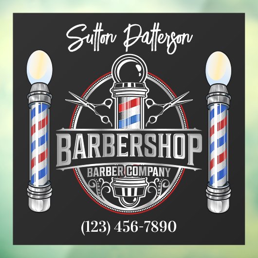 Barber Shop Raamsticker (Vel 3)