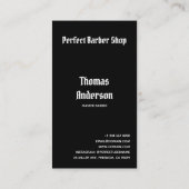 Barber Shop  Razor Black en White Clear Bu Visitekaartje (Achterkant)