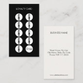 Barber Shop Razor Clipper Loyalty Punch Card (Voorkant / Achterkant)