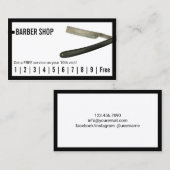 Barber Shop Razor Mannen Hair Loyalty Punch (Voorkant / Achterkant)