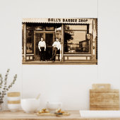 Barber Shop Retro Americana Poster (Keuken)