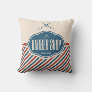 Barber Shop Retro Label Designer Accent Kussens