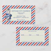 Barber Shop Rood Wit Blauw Stripes Pool Afsprakenkaartje (Voorkant / Achterkant)