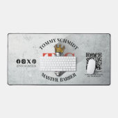 Barber Shop Royal Crown Barber Pole Hair Salon QR Bureaumat (Keyboard & Muis)