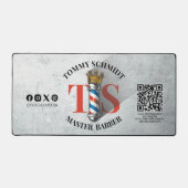 Barber Shop Royal Crown Barber Pole Hair Salon QR Bureaumat (Voorkant)