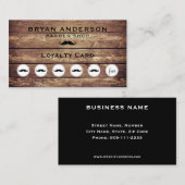 Barber Shop Rustic Loyalty Punch Card (Voorkant / Achterkant)