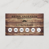 Barber Shop Rustic Loyalty Punch Card (Voorkant)