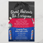 Barber Shop & Salon  Coupon Sjabloon F Flyer (Voorkant)