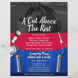 Barber Shop & Salon  Coupon Sjabloon F Flyer