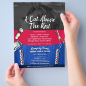 Barber Shop & Salon  Coupon Sjabloon F Flyer (Hand)