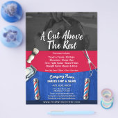 Barber Shop & Salon  Coupon Sjabloon F Flyer (Enkel)