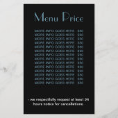 Barber Shop Salon Stylist Hair Flyer Menu (Achterkant)