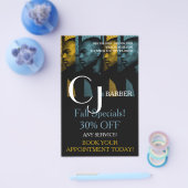 Barber Shop Salon Stylist Hair Flyer Menu (Enkel)