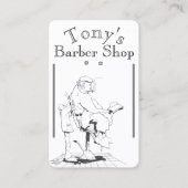 Barber Shop Scene op een Visitekaartje (Voorkant)