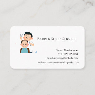 Barber Shop Service Visitekaartje