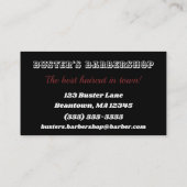 Barber Shop Shield en Kroon Visitekaartje (Achterkant)