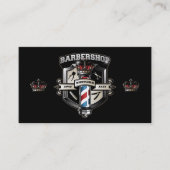 Barber Shop Shield en Kroon Visitekaartje (Voorkant)