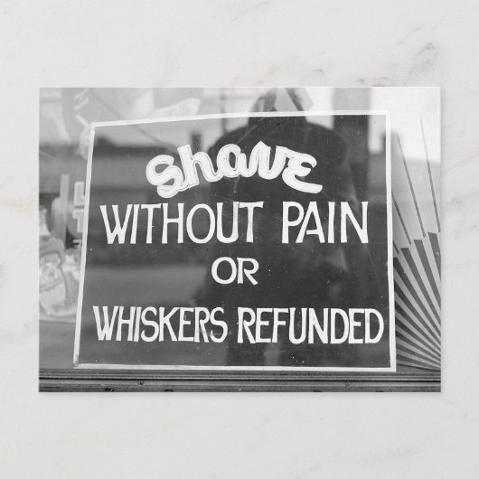 Barber Shop Sign. 1942 Briefkaart (Voorkant)