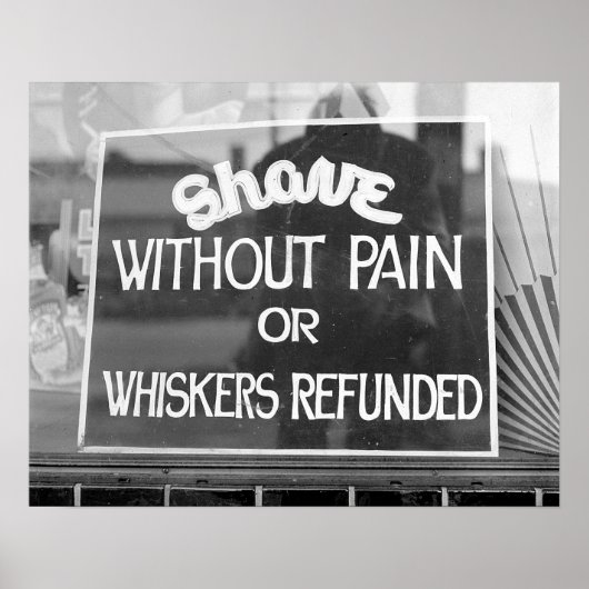 Barber Shop Sign, 1942.  foto Poster (Voorkant)