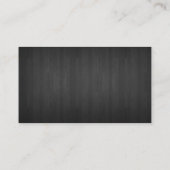 Barber Shop Silver Scissor Professional Dark Wood Visitekaartje (Achterkant)