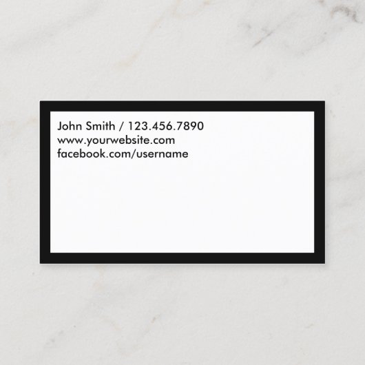 Barber Shop Simple Lijst Mannen Hair Loyalty Punch (Achterkant)