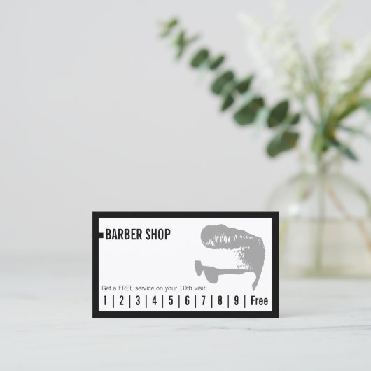 Barber Shop Simple Lijst Mannen Hair Loyalty Punch (Staand voorkant)