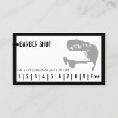 Barber Shop Simple Lijst Mannen Hair Loyalty Punch (Voorkant)