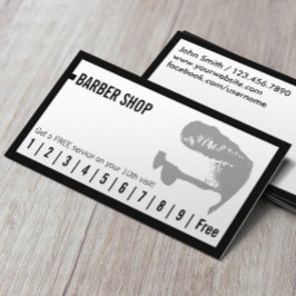 Barber Shop Simple Lijst Mannen Hair Loyalty Punch