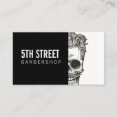  Barber Shop Skull Scissors Visitekaartje (Voorkant)