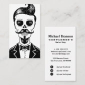  Barber Shop Skull Social media vertical Visitekaartje (Voorkant / Achterkant)