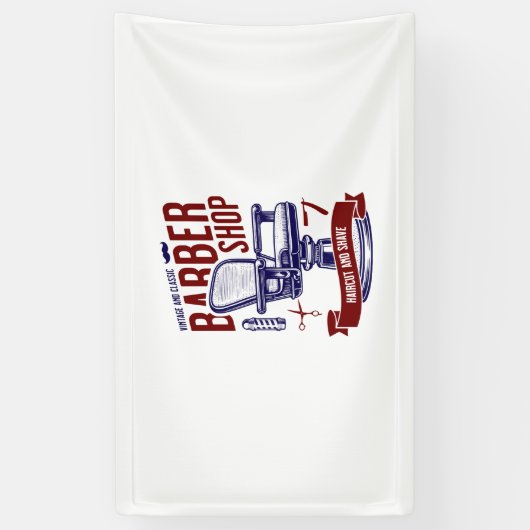 Barber Shop Spandoek (Verticaal)