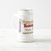 Barber Shop Stein Bierpul (Voorkant links)
