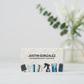 Barber Shop Stijlvol gereedschap | Patroon Visitekaartje (Staand voorkant)