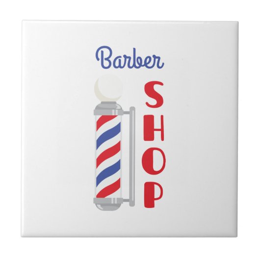 Barber Shop Tegeltje (Voorkant)