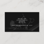 Barber Shop Tools Hair Cut Salon Simple Logo Theme Visitekaartje (Achterkant)