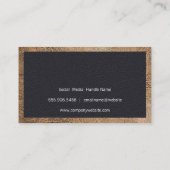 Barber Shop Tools | Leder Visitekaartje (Achterkant)