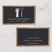 Barber Shop Tools | Leder Visitekaartje (Voorkant / Achterkant)