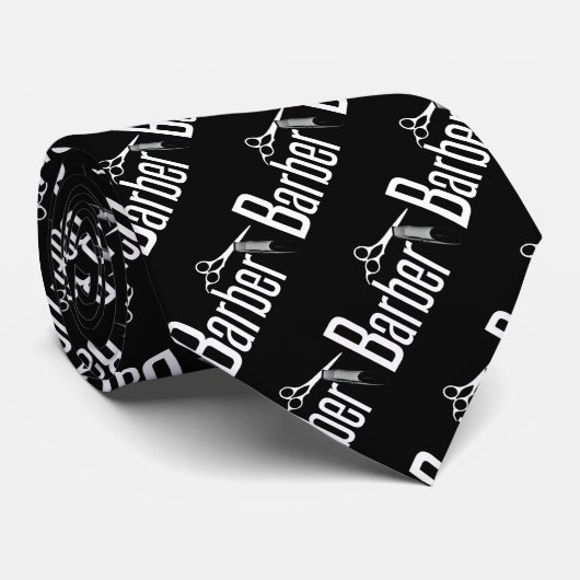 Barber Shop Tools Stropdas (Opgerold)