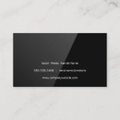 Barber Shop Tools | Zwart gloss Visitekaartje (Achterkant)